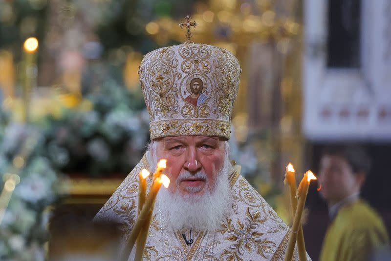 Orthodox Christmas service at the Cathedral of Christ the Saviour in Moscow