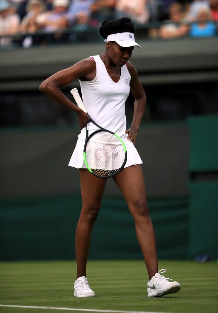 It appears that the tennis star was told to change her underwear [Photo: PA]