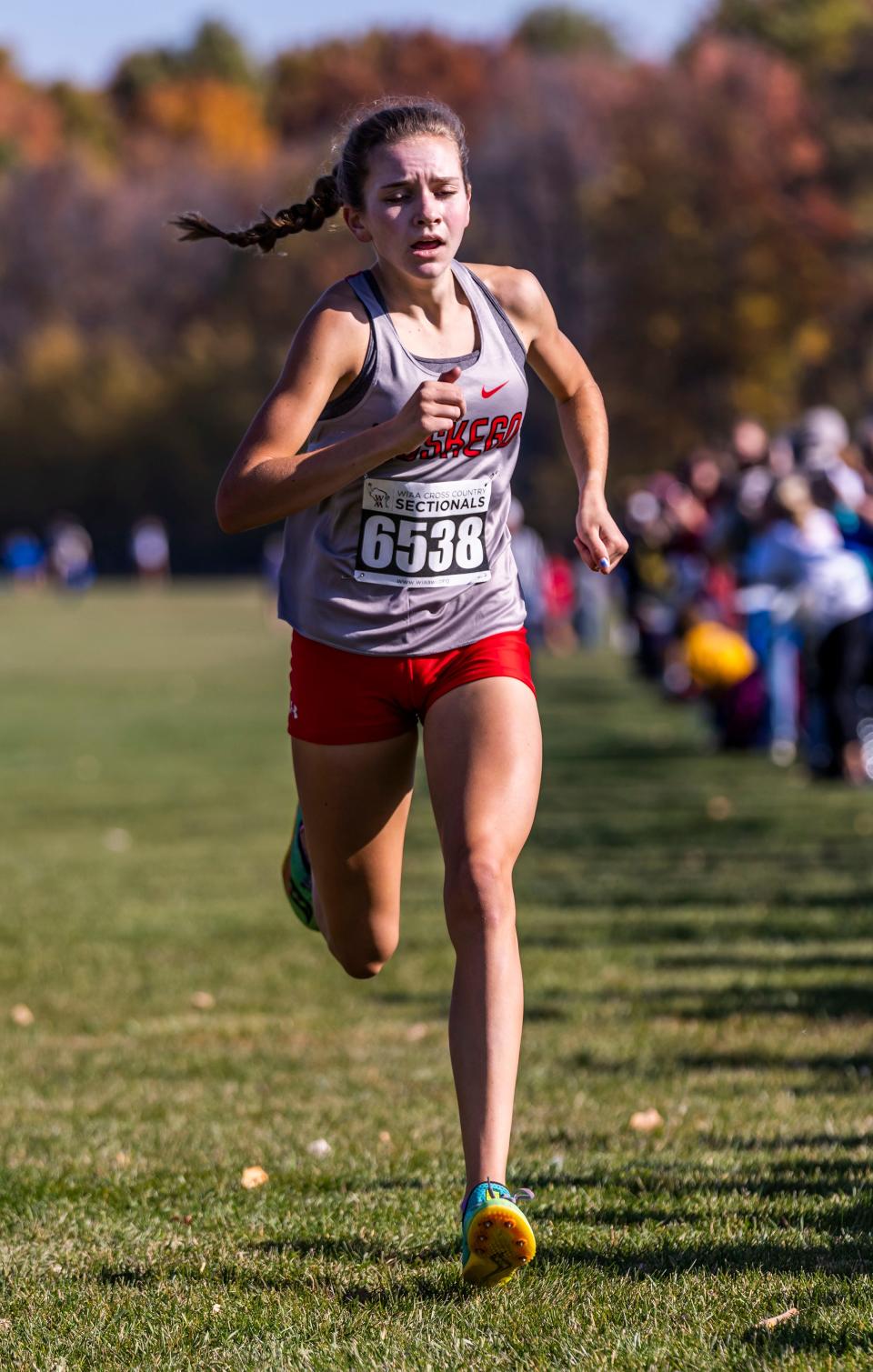 Muskego's Ella Anschutz finished sixth at the Division 1 state cross-country meet last season.