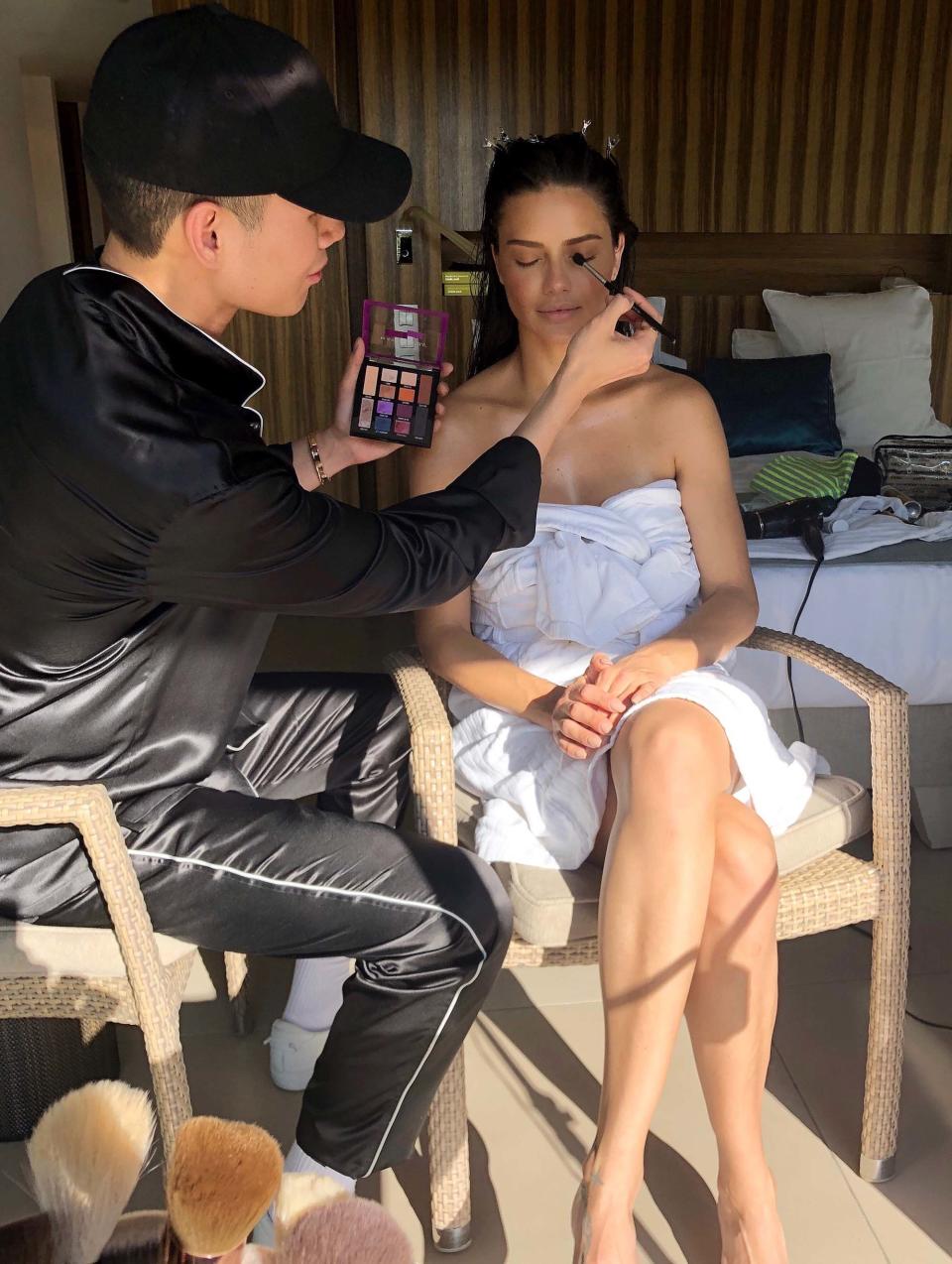 An exclusive look at how Adriana Lima got ready for amfAR in Cannes.