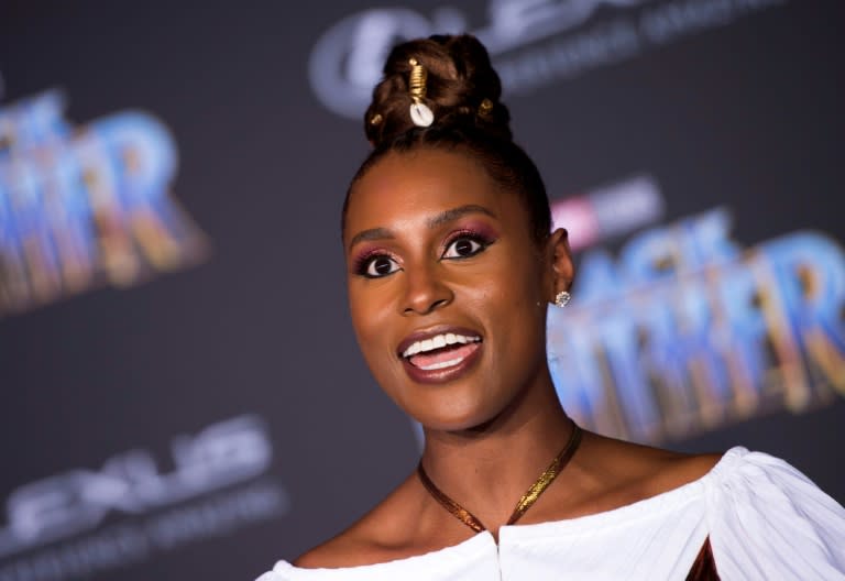 Actress Issa Rae attends the world premiere of Marvel Studios’ “Black Panther,” on January 29, 2018