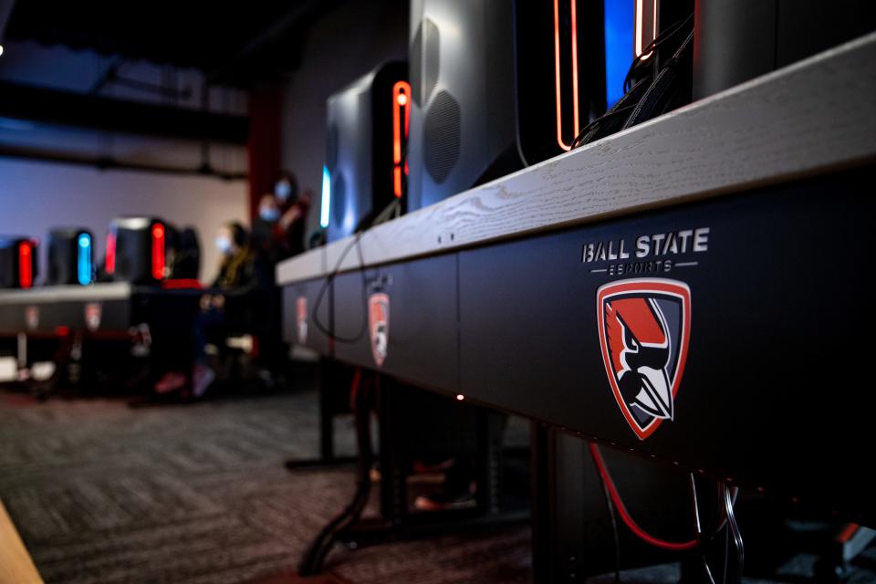 Ball State's esports lab. Ball State and Daleville High School announced an esports partnership on Jan. 11, 2022.