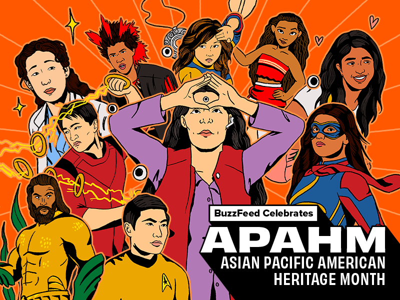 BuzzFeed's Asian Pacific American Heritage Month banner with API characters