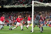 <p>Manchester United 2 Bayern Munich 1: In United’s 1999 Treble winning year, they trailed 1-0 to Munich in the Champions League final going into injury time. Substitute Teddy Sheringham then levelled before fellow sub Ole Gunnar Solskjaer scored THAT winner even later in injury time </p>