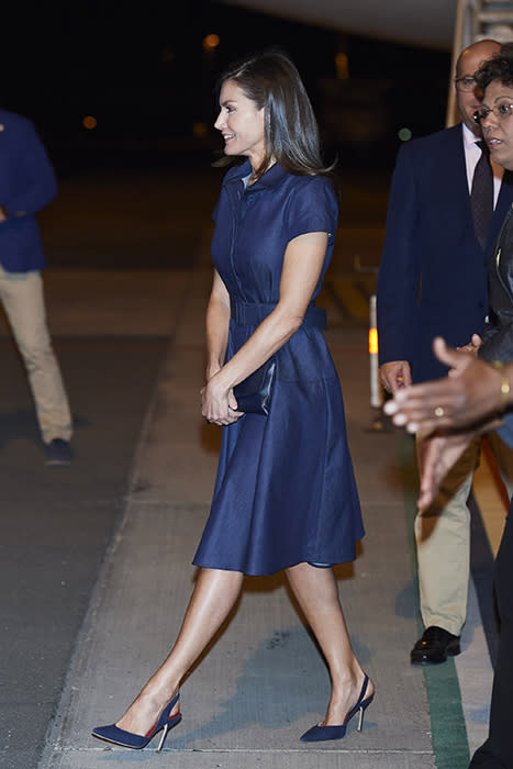 Meghan Markle and Queen Letizia match Carolina Herrera bags