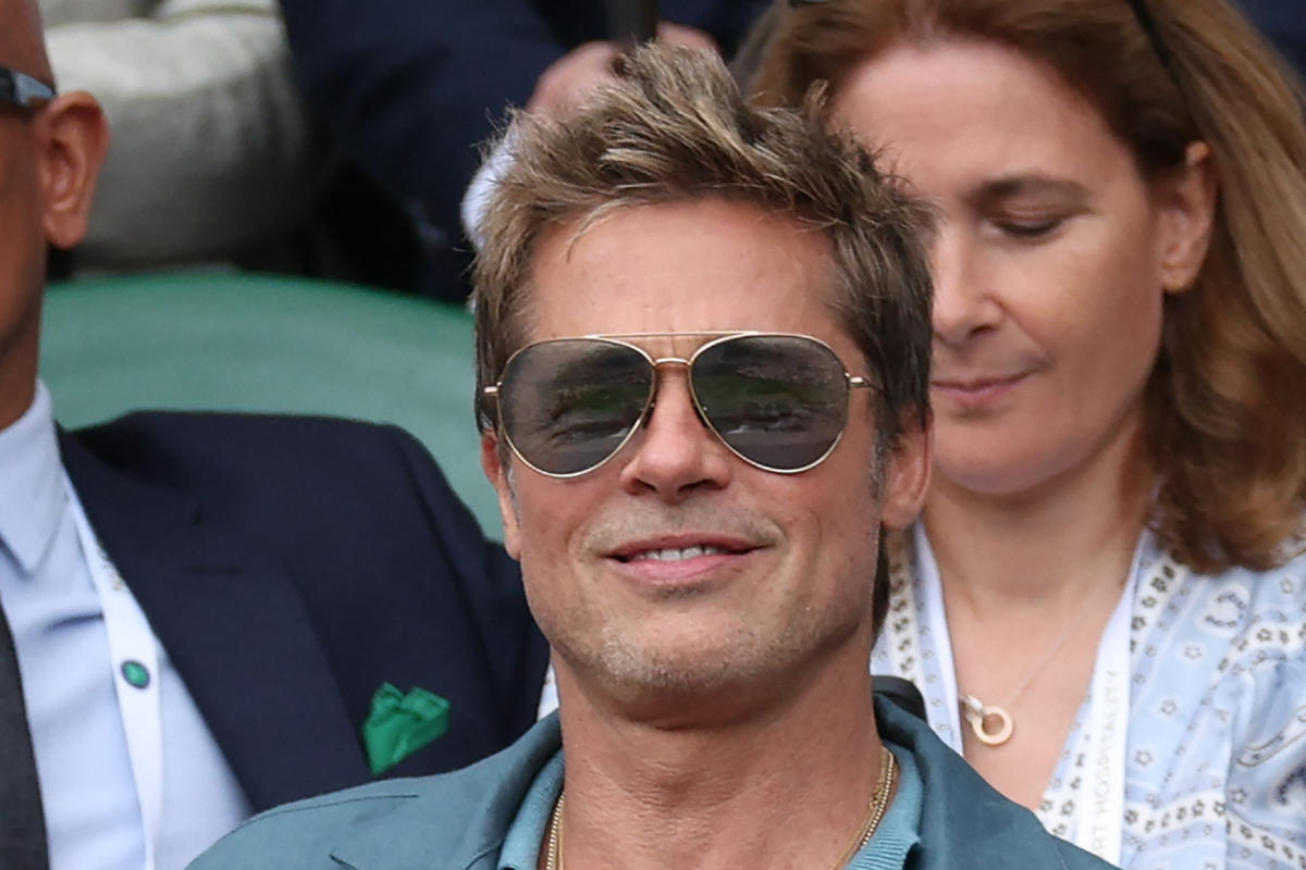 Brad Pitt catches epic Wimbledon men’s singles final Yahoo Sports