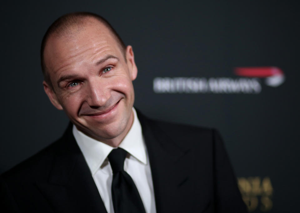 Ralph Fiennes arrives at the 2013 BAFTA Los Angeles Britannia Awards at the Beverly Hilton Hotel on Saturday, Nov. 9, 2013 in Beverly Hills, Calif. (Photo by Matt Sayles/Invision/AP)