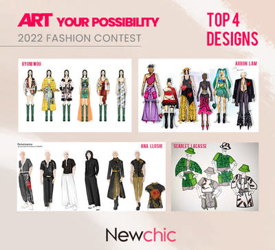 4 TOP 4 DESIGNS OF THE CHIC 2022 FASHION CONTEST #ARTY CHANCE