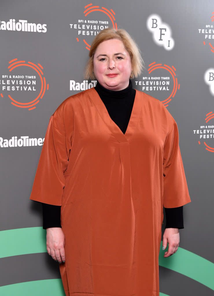 siobhan mcsweeney attends the derry girls photocall during the bfi radio times television festival 2019 at bfi southbank on april 14, 2019 in london, england
