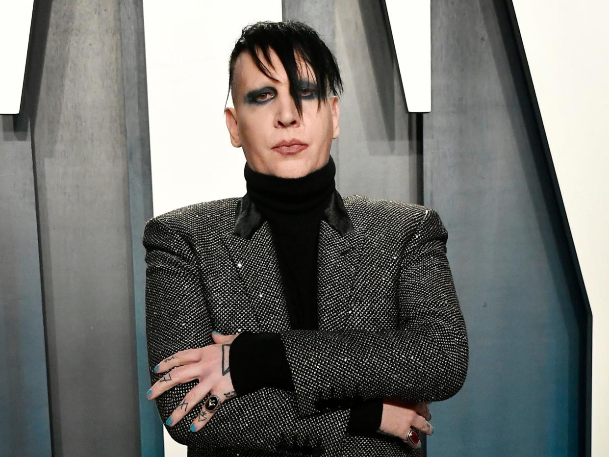 <p>BEVERLY HILLS, CALIFORNIA - 09 DE FEBRERO: Marilyn Manson asiste a la Vanity Fair Oscar Party 2020 organizada por Radhika Jones en el Wallis Annenberg Center for the Performing Arts el 09 de febrero de 2020 en Beverly Hills, California. </p> (Foto de Frazer Harrison / Getty Images)