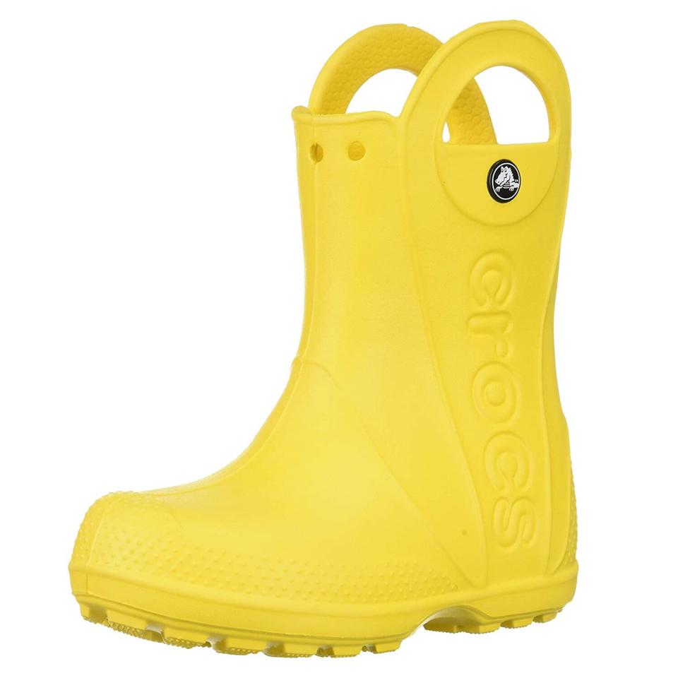 crocs kids handle it rain boots waterproof slip-on shoes