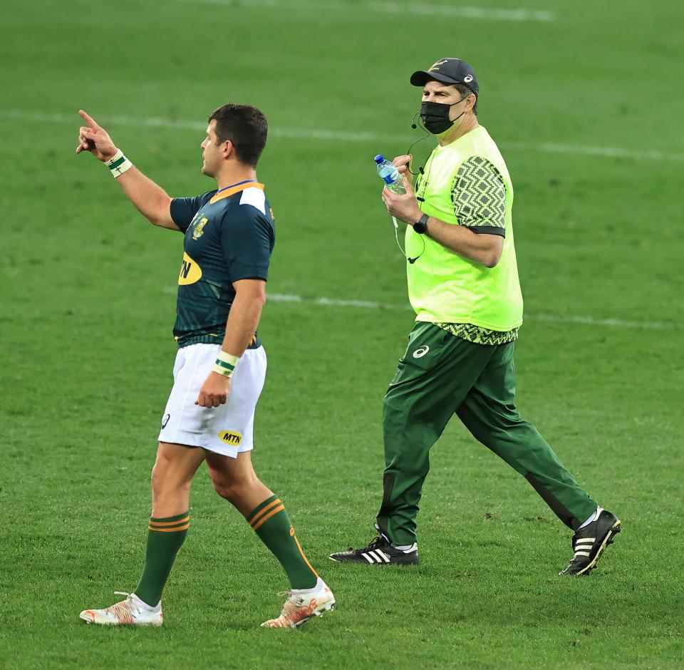 Director of rugby Rassie Erasmus will continue his role as water carrier (Getty Images)