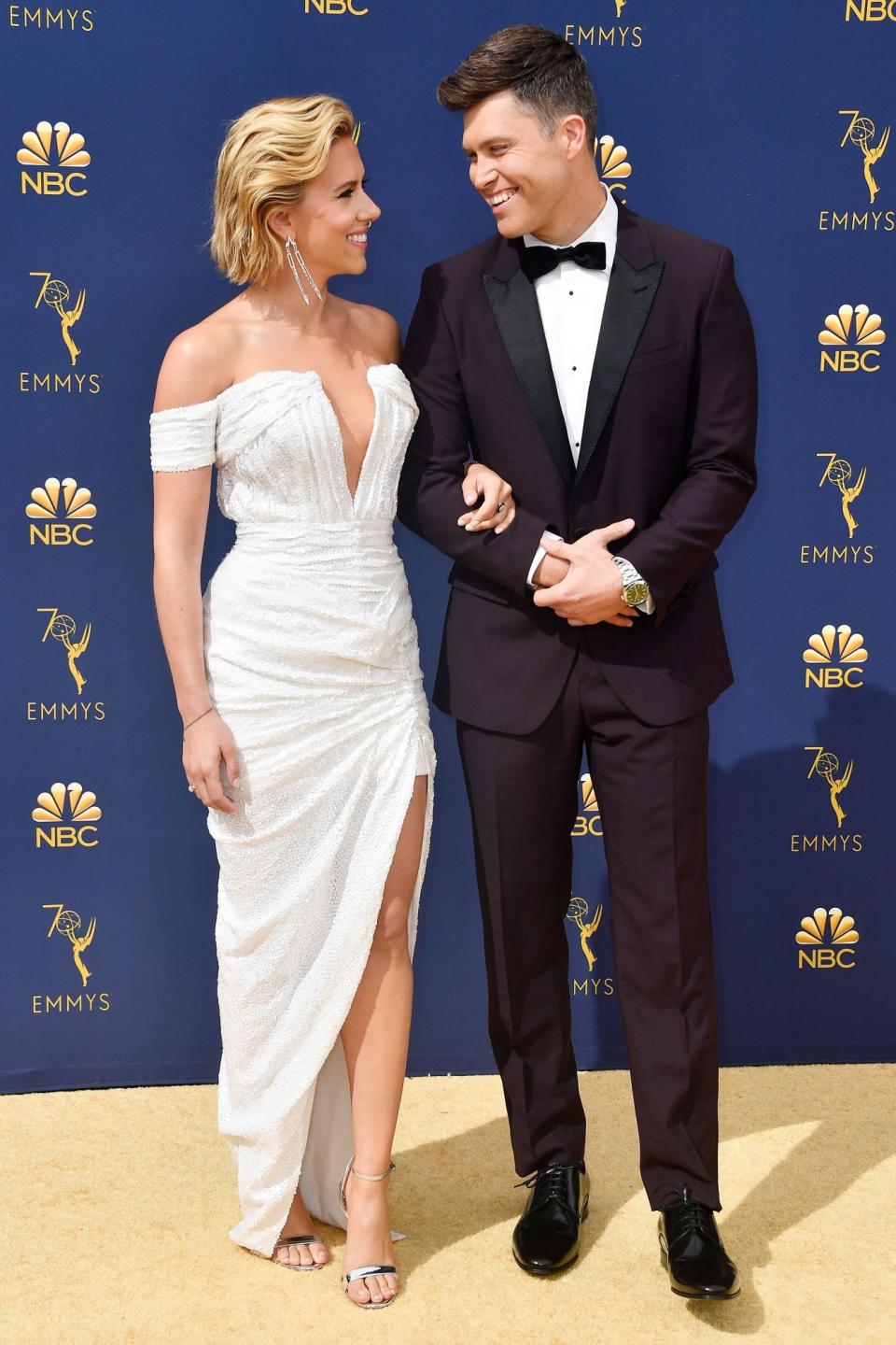 Scarlett Johansson and Colin Jost