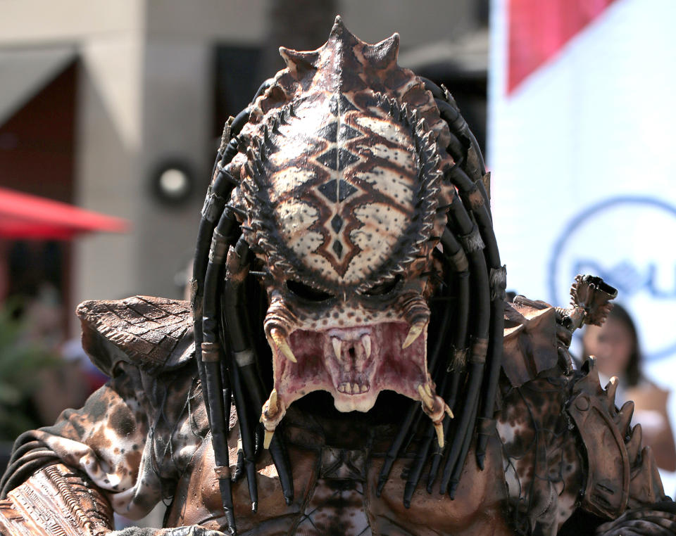 <p>Cosplayer dressed as Predator at Comic-Con International on July 19, 2018, in San Diego. (Photo: Quinn P. Smith/Getty Images) </p>