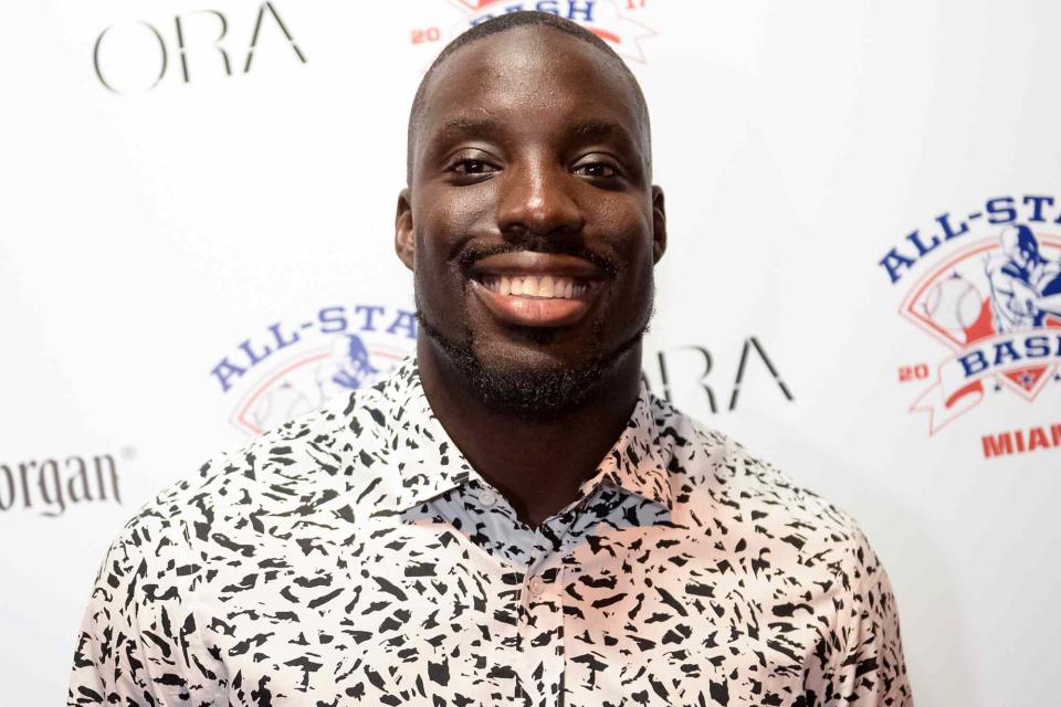 <p>Jason Koerner/Getty</p> Vontae Davis in 2017