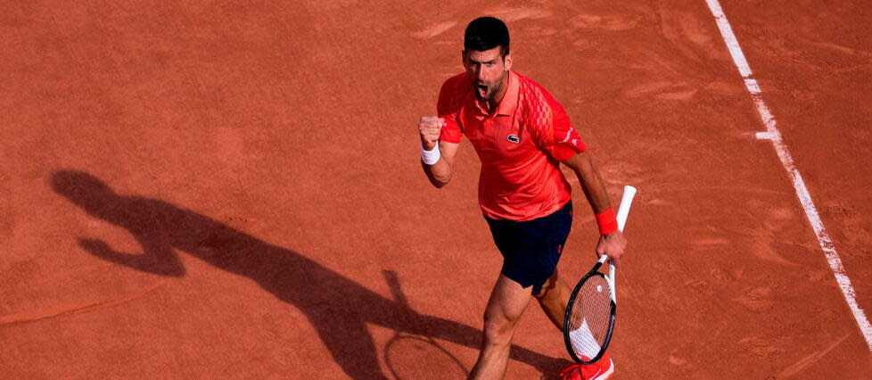 Novak Djokovic savoure sa septième qualification en finale Porte d'Auteuil.  - Credit:MINE KASAPOGLU / ANADOLU AGENCY / Anadolu Agency via AFP