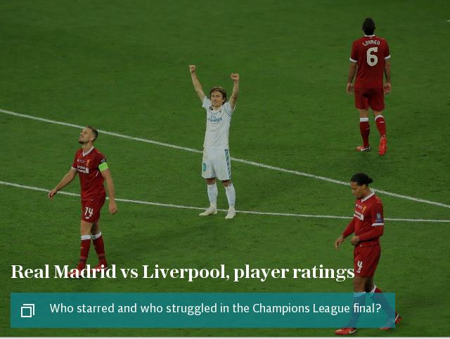 Real Madrid vs Liverpool, player ratings