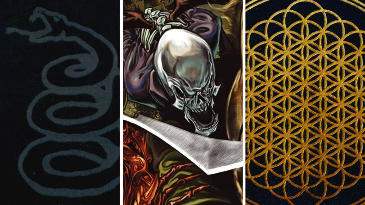  Metallica, Avenged Sevenfold and Bring Me The Horizon album covers 