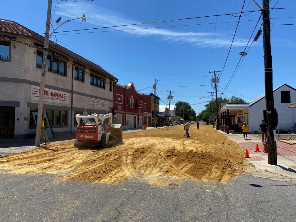 Filming began during the week in the 200 block of Railroad Avenue in the Donaldsonville historic district.