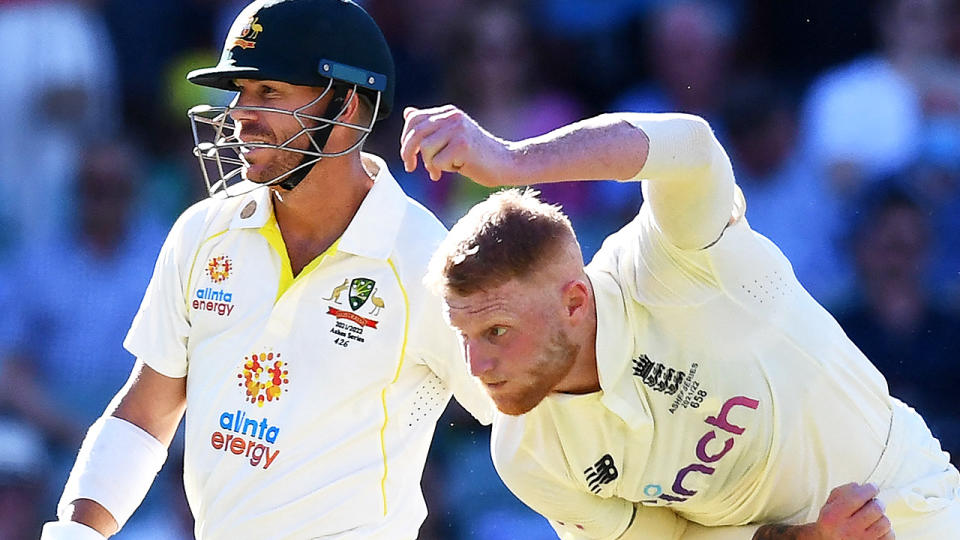 Australia&#39;s David Warner said he found England&#39;s bowling tactics on day one somewhat confusing as he batted his way to an innings of 95. (Photo by WILLIAM WEST/AFP via Getty Images)