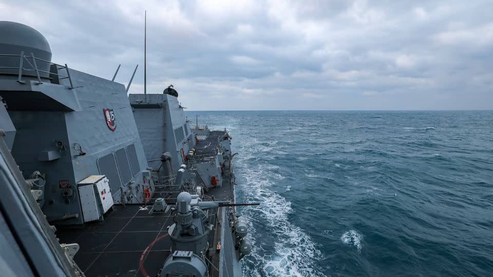 The USS John Finn (DDG 113) conducts routine operations in the East China Sea, on January 24, 2024. - Mass Communication Specialist Justin Stack/U.S. Navy