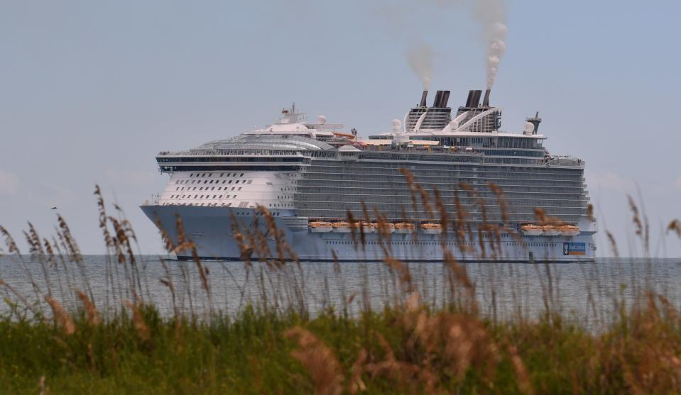 Royal Caribbean Oasis of the Seas heads into Port Canaveral around 12:30 Tuesday to Cruise Terminal 1. It will be heading out at 9:00 p.m.