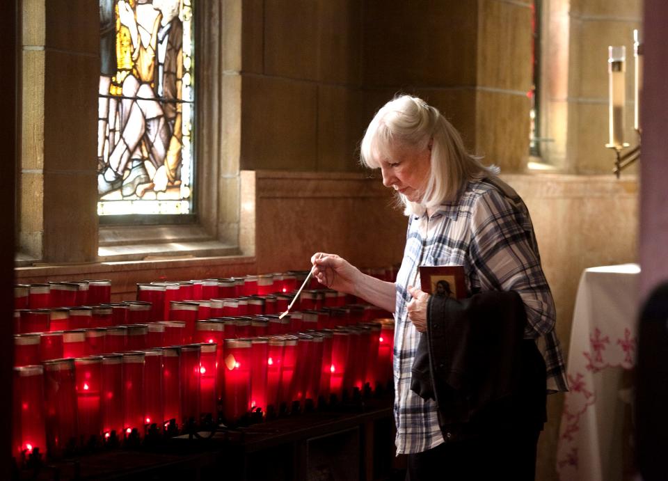 Part of St. Edward's Good Friday service will be the Stations of the Cross, a path with 14 images depicting Jesus Christ's journey from being condemned to death to his entombment.