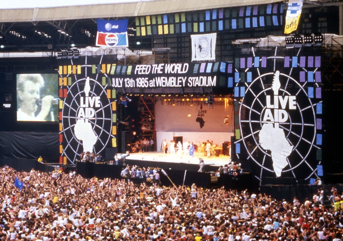 LIVE AID at Wembley Stadium London 13 July 1985 (Pictorial Press Ltd/ Alamy Stock Photo)