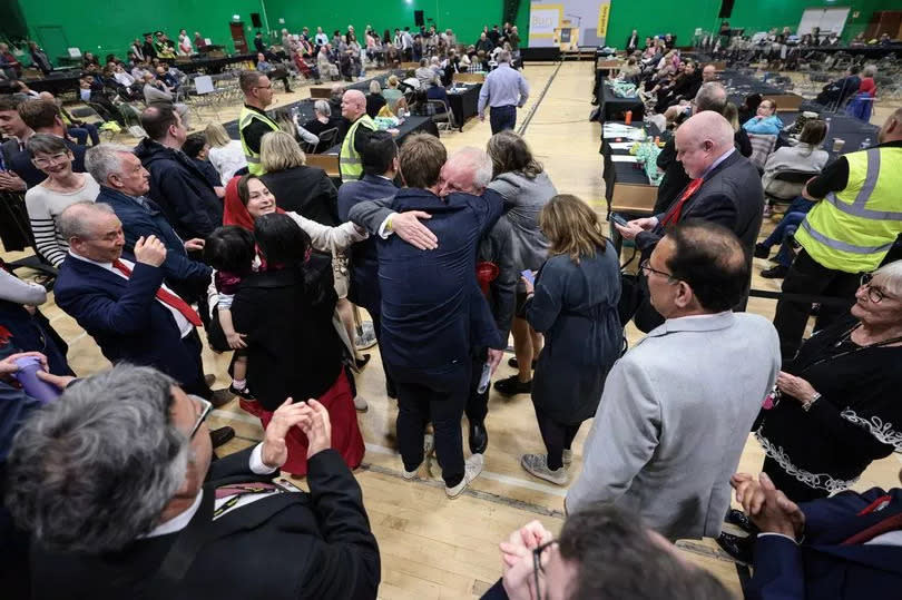 Celebrations at the Bury count -Credit:Kenny Brown | Manchester Evening News