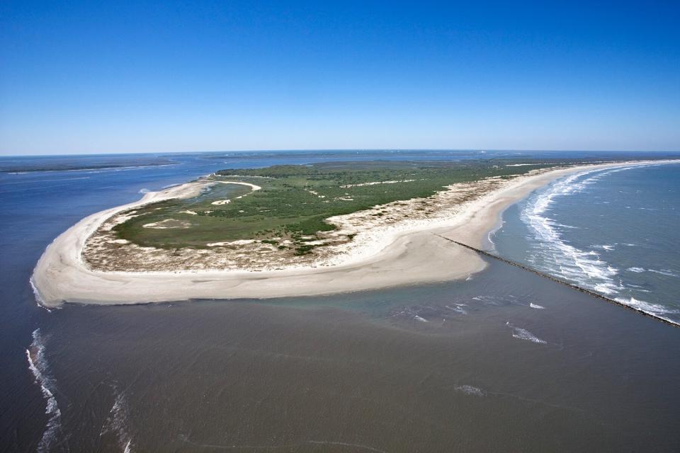 Aerial view of Cumberland Island, Georgia