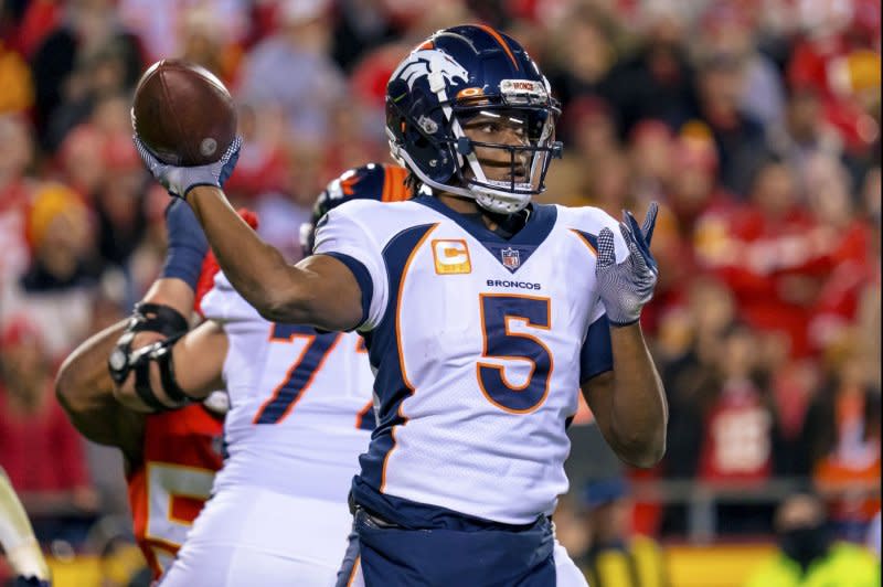 Quarterback Teddy Bridgewater spent the 2021 season with the Denver Broncos. File Photo by Kyle Rivas/UPI