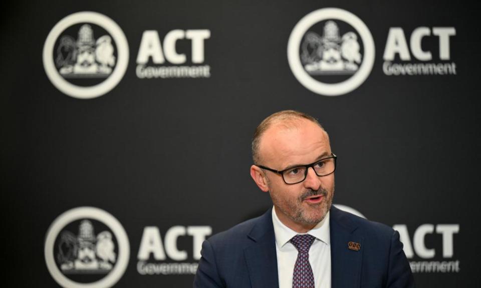 ACT chief minister Andrew Barr.