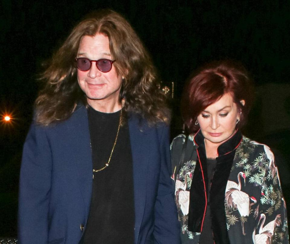 Sharon Osbourne and Ozzy Osbourne at Craig's Restaurant in West Hollywood