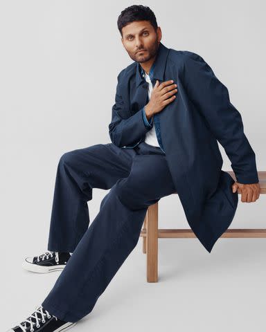 <p>GAP</p> Jay Shetty poses for Gap Holiday 2023 campaign.