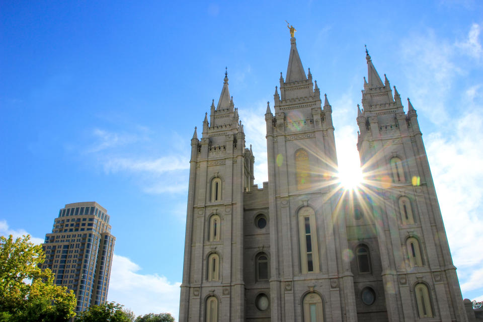 Temple of The Church of Jesus Christ of Latter-day Saints in Salt Lake City, the capital and the most populous city in Utah. (Photo: Donyanedomam via Getty Images)