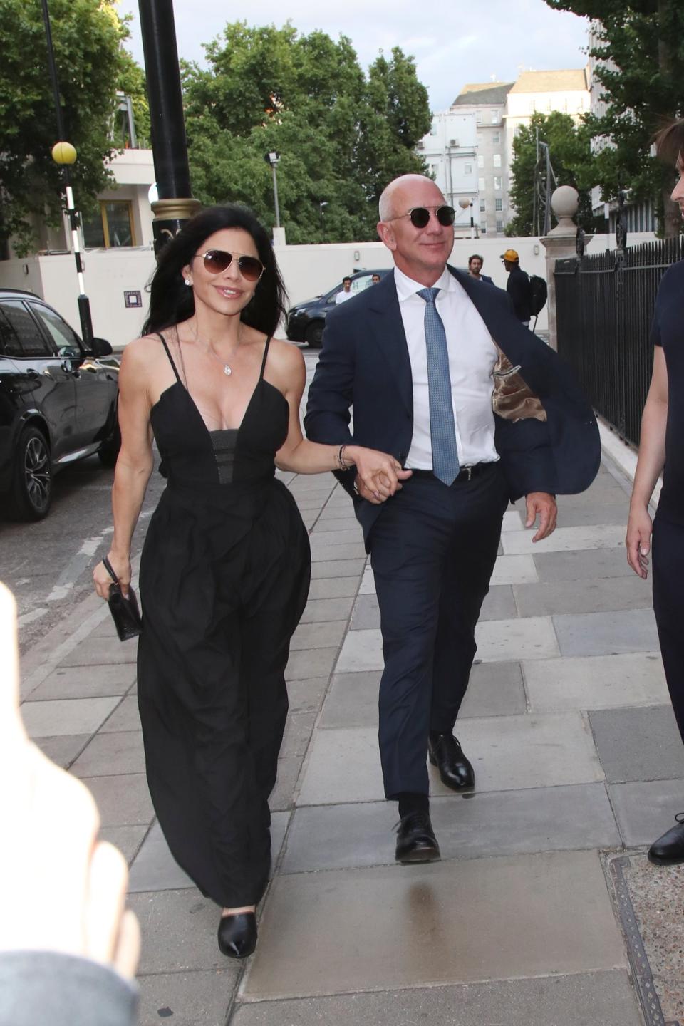 Jeff Bezos and girlfriend Lauren Sanchez were also seen at the Twenty Two hotel restaurant (SplashNews.com)