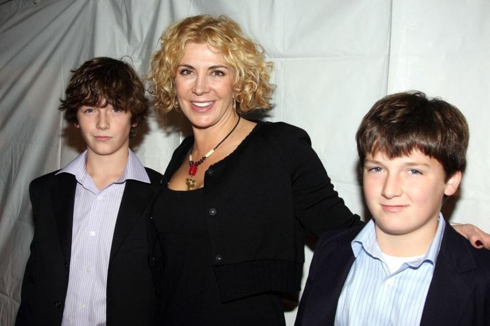 Richarson with her sons in November 2008