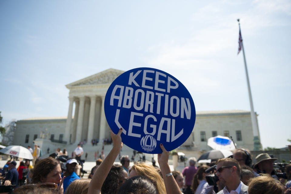 Nine U.S. states have abortion bans that could potentially be reenacted if Roe v. Wade falls. Ten states have also passed laws to immediately ban all or most abortions the moment Roe is reversed. (Photo: Joel Carillet via Getty Images)