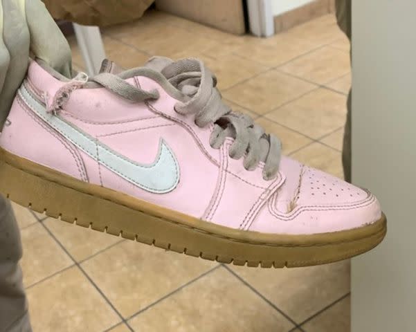 <p>Birmingham Police Dept.</p> Police recovered this light pink Nike sneaker during their search for Nakita Chantryce Davidson, who was reported missing Thursday, April 11.