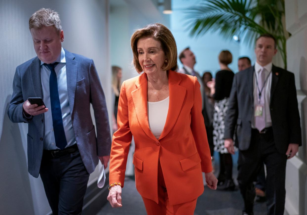 Nancy Pelosi, Speaker of the House of Representatives, on Capitol Hill: AP