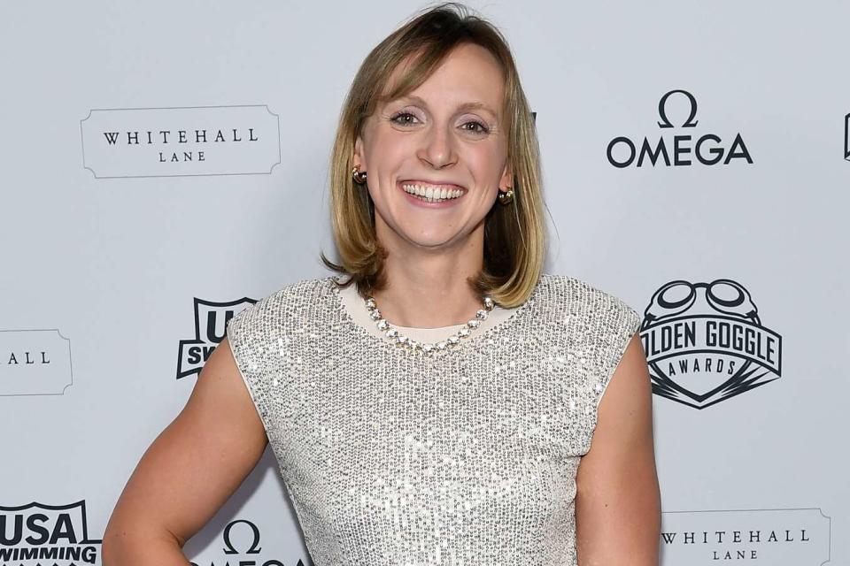 <p>Kevork Djansezian/Getty</p> Katie Ledecky