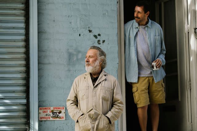 Atsushi Nishijima/Netflix Dustin Hoffman and Adam Sandler in 'The Meyerowitz Stories (New and Selected)'