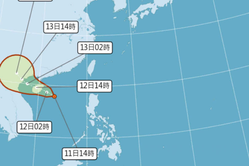   熱帶性低氣壓生成。（圖／翻攝自氣象局）