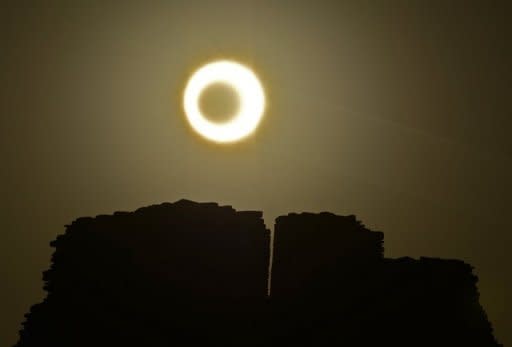 Eclipse solar en Arizona, sur de EEUU, en mayo de 2012