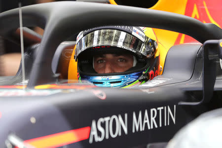 FILE PHOTO: Formula 1 F1 - Bahrain Grand Prix - Bahrain International Circuit, Sakhir, Bahrain - April 7, 2018 Red Bull's Daniel Ricciardo during practice REUTERS/Ahmed Jadallah