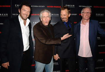 Vincent Cassel , Director David Cronenberg , Viggo Mortensen and Producer Paul Webster at the New York City Premiere of Focus Features' Eastern Promises