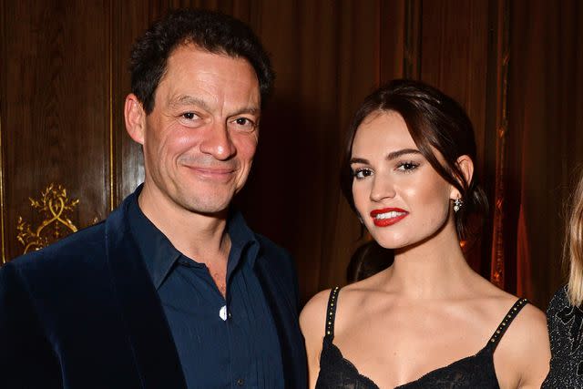 <p>David M. Benett/Dave Benett/Getty </p> Dominic West and Lily James