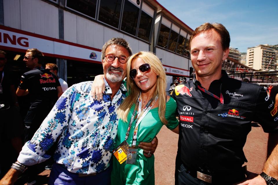 BBC commentator Eddie Jordan, Geri Halliwell and Christian Horner at the Monaco Grand Prix in 2009 (Getty Images)