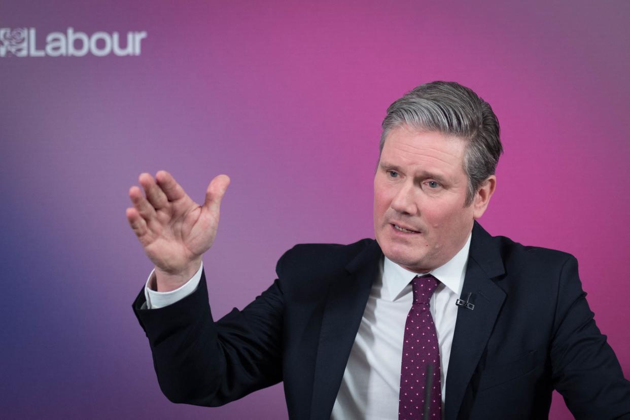 <p>Keir Starmer faces a tough electoral test on 6 May</p> (POOL/AFP via Getty Images)