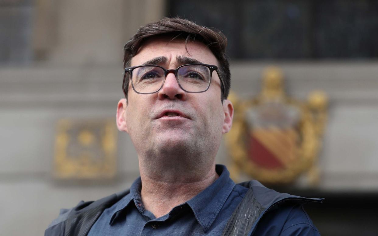 Andy Burnham hit back at a "group of southern" Tory MPs who called for the Greater Manchester Mayor to "engage" with lockdown measures - AFP